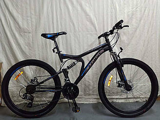 Велосипед гірський двопідвісний Blaster 24" чорно-синій