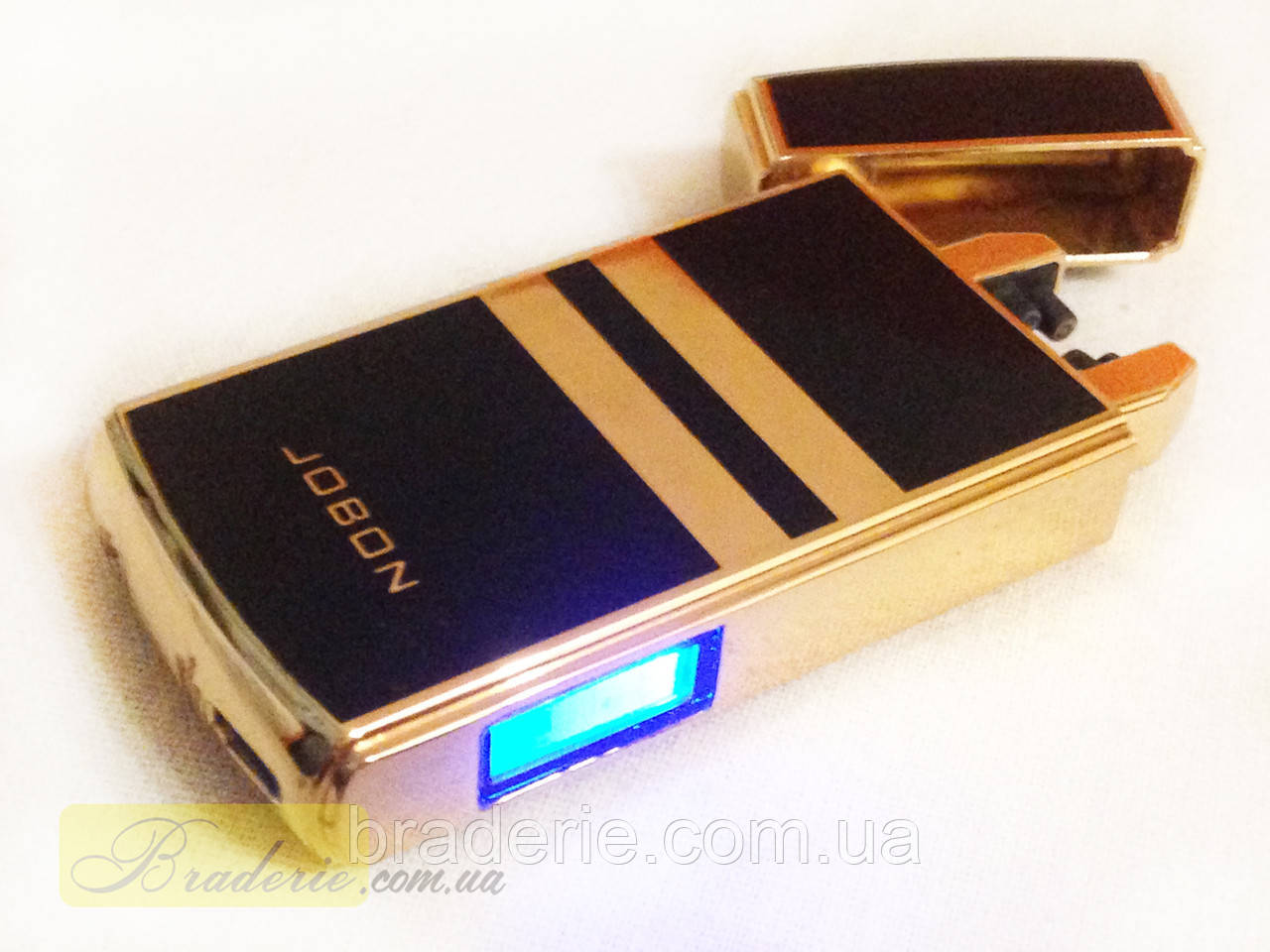 Зажигалка электроимпульсная USB Jobon с дисплеем 4780 - фото 3 - id-p512520281