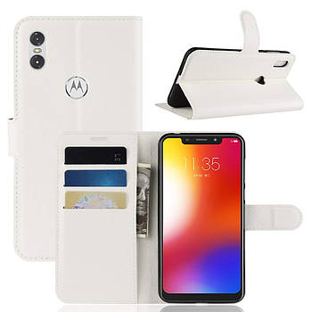 Чохол-книжка Litchie Wallet для Motorola Moto One Power Білий