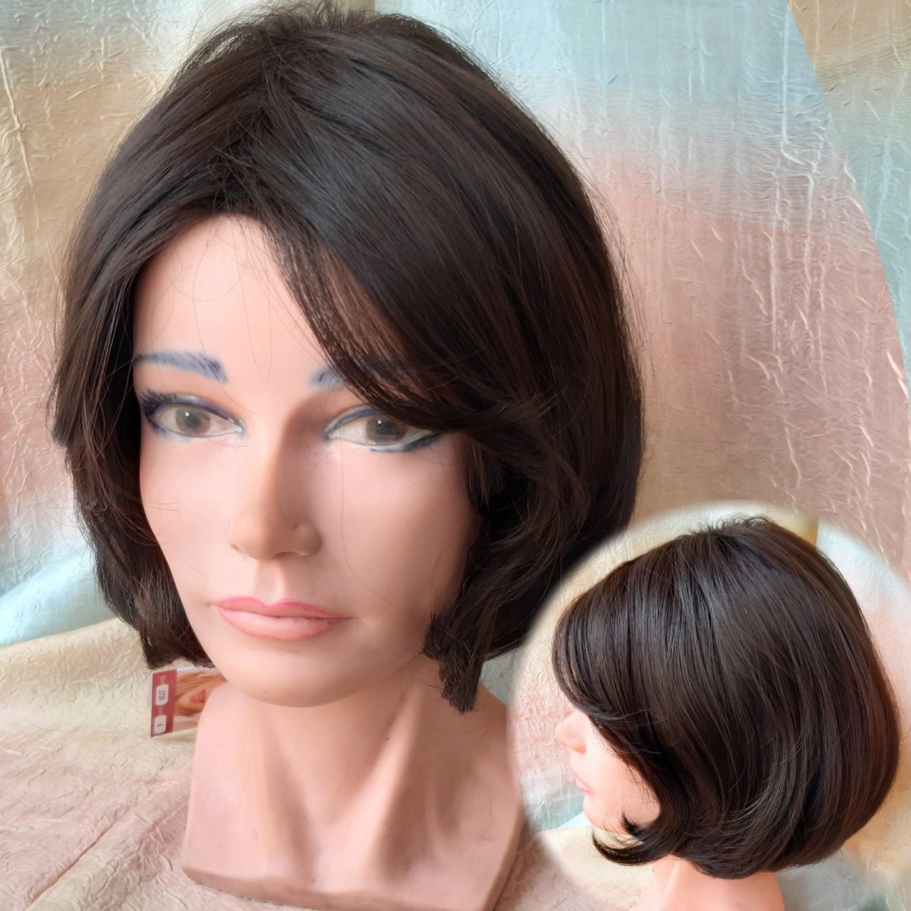 Перука из термоволокна каре шоколадний 2736t-6, фото 1