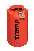 Гермомешок водонепроницаемый PVC Diamond Rip-Stop 15 литров оранжевый Tramp, TRA-112-orange