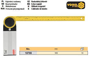 Кутомір кутомір регулюючий шкала метал 500мм VOREL-18798