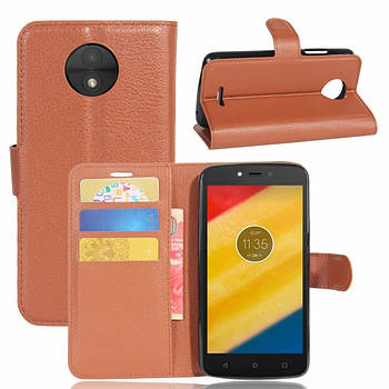 Чохол-книжка Litchie Wallet для Motorola Moto C Plus XT1723 Коричневий