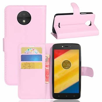 Чохол-книжка Litchie Wallet для Motorola Moto C Plus XT1723 Світло-рожевий