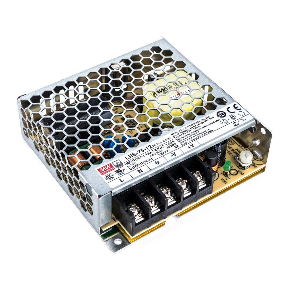 Блок живлення імпульсний Mean Well 75W 12V (IP20, 6A) PRO