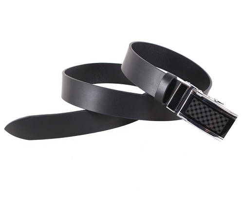 Чоловічий шкіряний ремінь Dovhani ALD666-299 115-125 см Чорний, фото 2