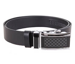 Чоловічий шкіряний ремінь Dovhani ALD666-299 115-125 см Чорний, фото 4