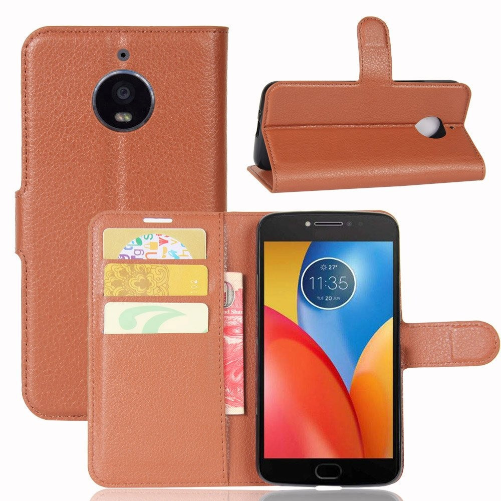 Чохол-книжка Litchie Wallet для Motorola Moto E4 XT1762 Коричневий
