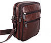 Чоловіча шкіряна сумка Dovhani Bon-2366325 Коричнева 14 x 17.5 x 7.5-9 см, фото 7