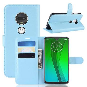 Чохол-книжка Litchie Wallet для Motorola Moto G7 Блакитний