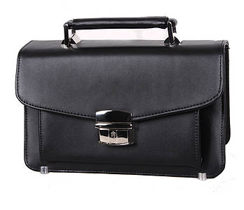 Барсетка чоловіча шкіряна Dovhani BA413636 Чорна