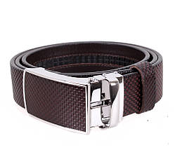 Чоловічий шкіряний ремінь Dovhani MGA101-1254 105-125 см Коричневий, фото 3