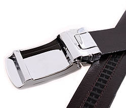 Чоловічий шкіряний ремінь Dovhani MGA101-1254 105-125 см Коричневий, фото 4