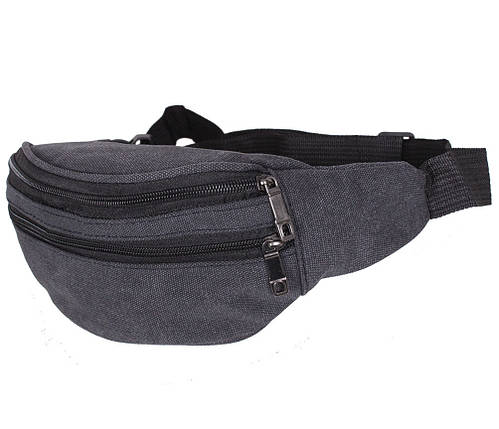 Текстильна Сумка на пояс Dovhani Q001-55BLACK Чорна, фото 1