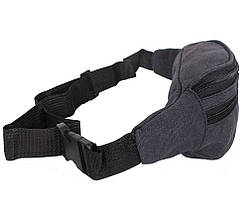 Текстильна Сумка на пояс Dovhani Q001-55BLACK Чорна, фото 4