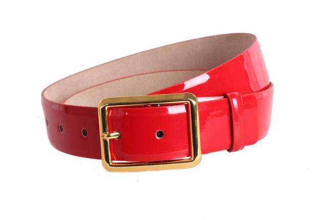 Жіночий шкіряний ремінь Dovhani red11111 115-125 см Червоний, фото 1