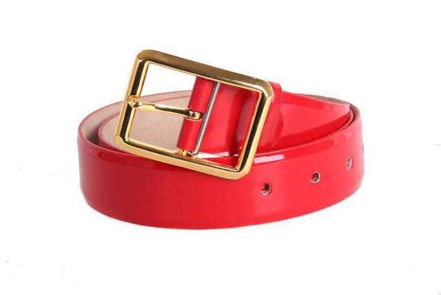 Жіночий шкіряний ремінь Dovhani red11111 115-125 см Червоний, фото 2