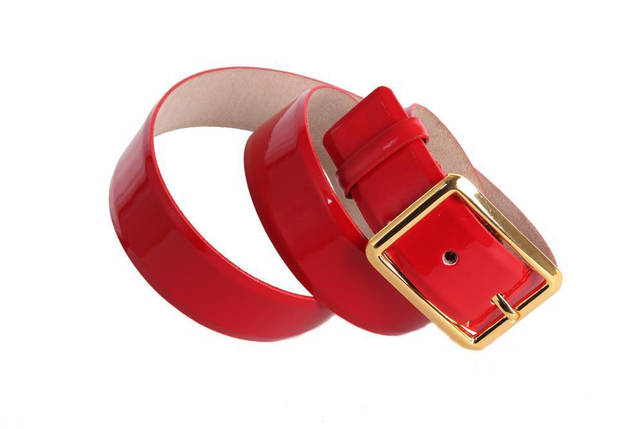 Жіночий шкіряний ремінь Dovhani red11111 115-125 см Червоний, фото 3