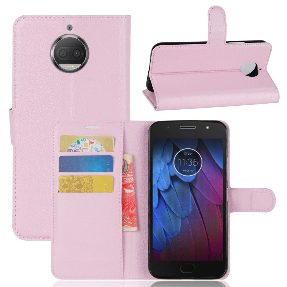 Чохол-книжка Litchie Wallet для Motorola Moto G5s Plus XT1805 Світло-рожевий