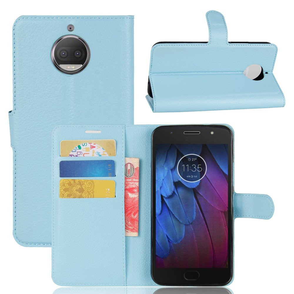 Чохол-книжка Litchie Wallet для Motorola Moto G5s Plus XT1805 Блакитний