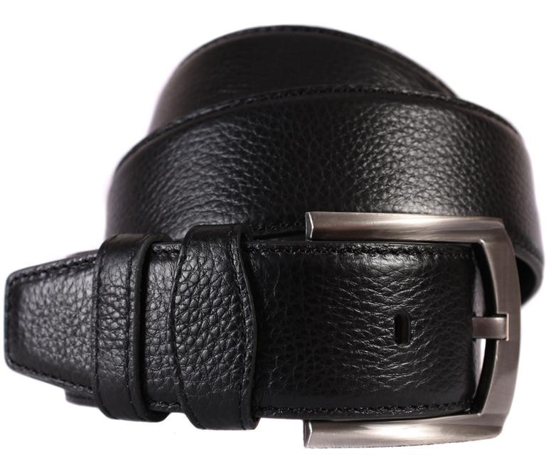 Чоловічий шкіряний ремінь Dovhani 301145478 115 см Чорний