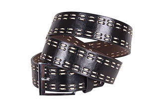 Чоловічий ремінь Dovhani D-30484 115 см Чорний, фото 2