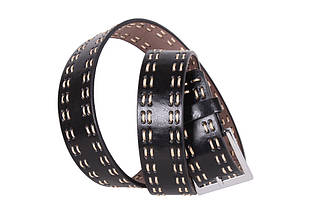 Чоловічий ремінь Dovhani D-30484 115 см Чорний, фото 3