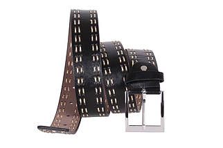 Чоловічий ремінь Dovhani D-30484 115 см Чорний, фото 4