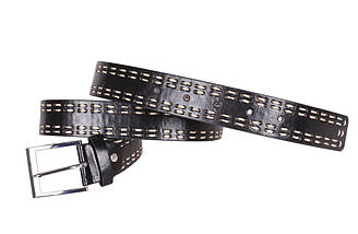 Чоловічий ремінь Dovhani D-30484 115 см Чорний, фото 5