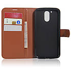 Чохол-книжка Litchie Wallet для Motorola Moto G4 XT1622 / Moto G4 Plus XT1642 Коричневий, фото 3