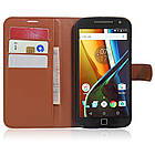 Чохол-книжка Litchie Wallet для Motorola Moto G4 XT1622 / Moto G4 Plus XT1642 Коричневий, фото 2