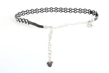 Жіночий ремінь ланцюжок Dovhani W170173614 110 см Чорна