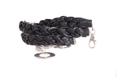 Жіночий ремінь ланцюжок Dovhani W170175615 110 см Чорна