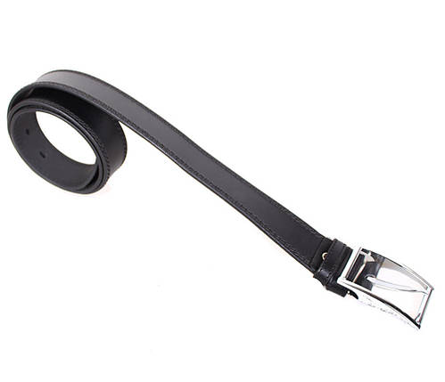 Чоловічий шкіряний ремінь Dovhani OC1212-24821 115-125 см Чорний, фото 2