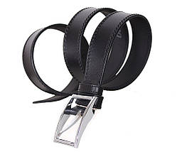 Чоловічий шкіряний ремінь Dovhani OC1212-24821 115-125 см Чорний, фото 3