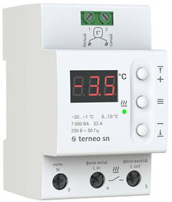 Терморегулятор для систем сніготанення Terneo sn терморегулятори для антиобледеніння та сніготанення