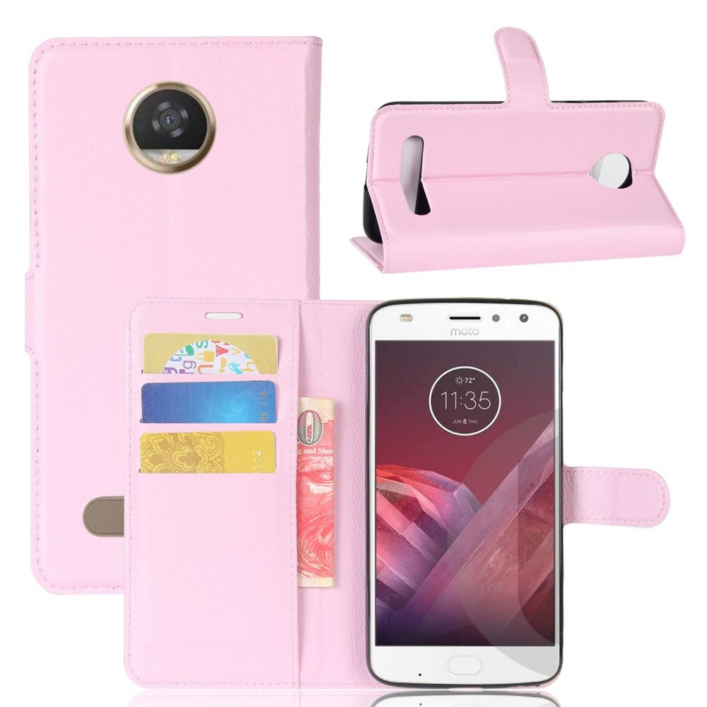 Чохол-книжка Litchie Wallet для Motorola Moto Z2 Play XT1710 Світло-рожевий