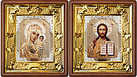 Венчальная пара Икона Спасителя и Казанской Божьей Матери