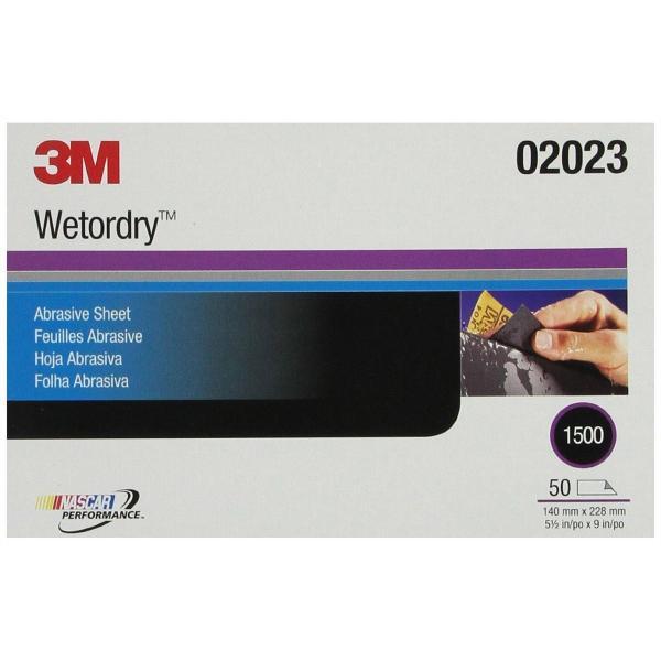 3M Папір наждачна водостійка 02023 Wetordry 138 х 230 мм P1500
