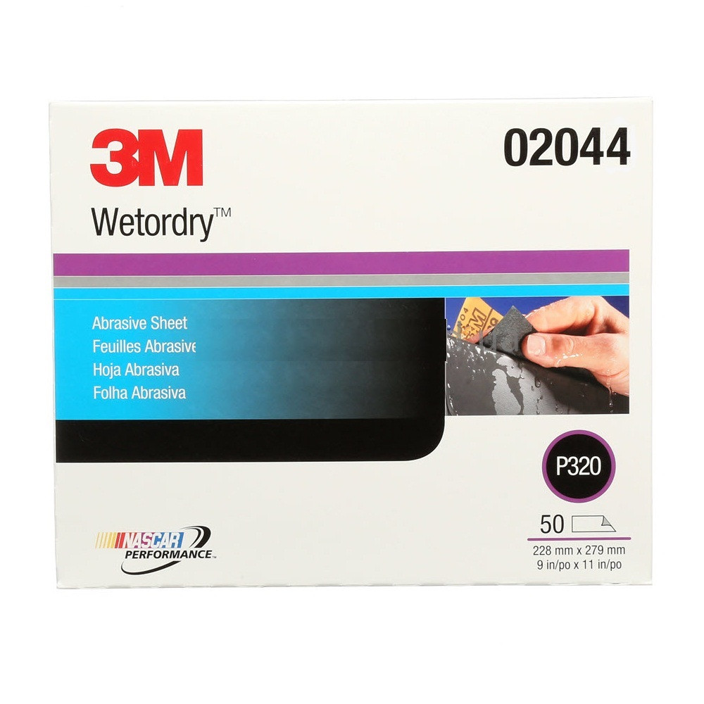 3M Папір наждачна водостійка 02044 Wetordry 138 х 230 мм P2000