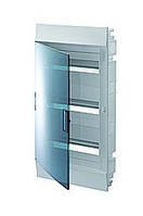 Щит вбудований Mistral41F, 36 (3х12) модулів, прозорі двері, 430х435х108