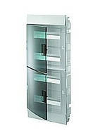 Щит вбудований Mistral41F, 48 (4х12) модулів, прозорі двері, 320х735х108