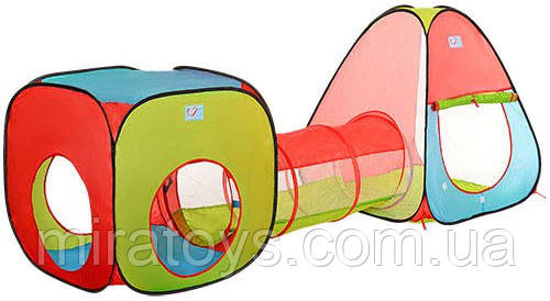 Дитячий ігровий комплекс 3в1 M2958 - 2 Дитячі намети та Тунель перехід, фото 1