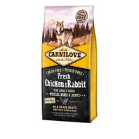 Carnilove (Карнилав) Fresh Chicken & Rabbit корм зі свіжим м'ясом для собак всіх порід, 1.5 кг