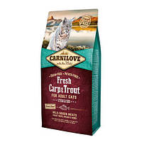 Carnilove Fresh Carp & Trout сухий корм зі свіжою рибою для стерилізованих кішок, 2 кг