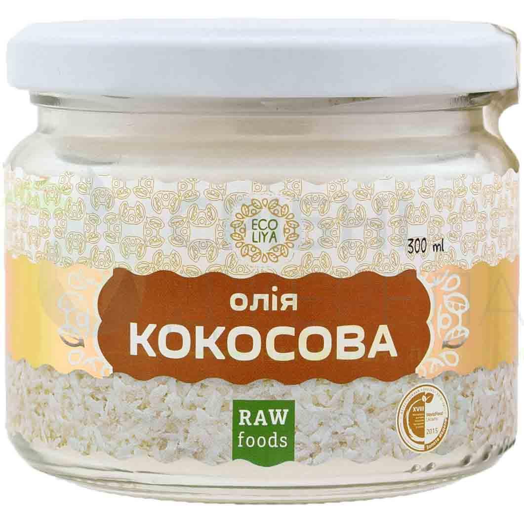 Харчова кокосова олія Ecoliya для внутрішнього та зовнішнього використання Кокосова олія, 300