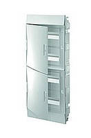 Щит вбудований Mistral41F, 48 (4х12) модулів, білі двері, 320х735х108