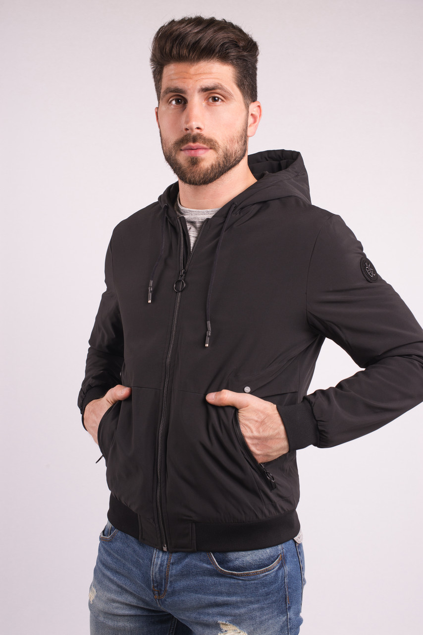 Куртка куртка чоловіча чорна Avecs AV-70233 Black Розміри M/46 2XL/52