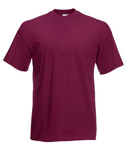 Чоловіча футболка щільна з бавовни 3XL, 41 Бордовий