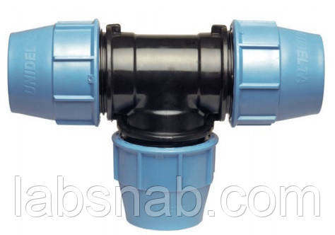 Трійник затискний (стиску) 90х75х90 UNIDELTA, фото 1